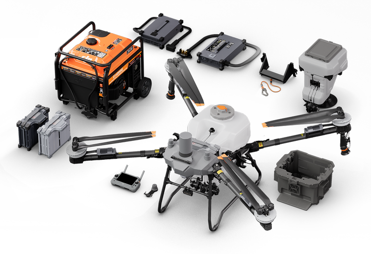 DJI AGRAS T100 TANQUE DE LIQUIDOS  CON DJI AGRAS T100 FUSELAJE SISTEMA DE REFRIGERACION